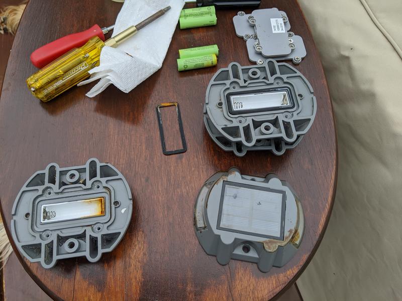 Rusted contacts and battery