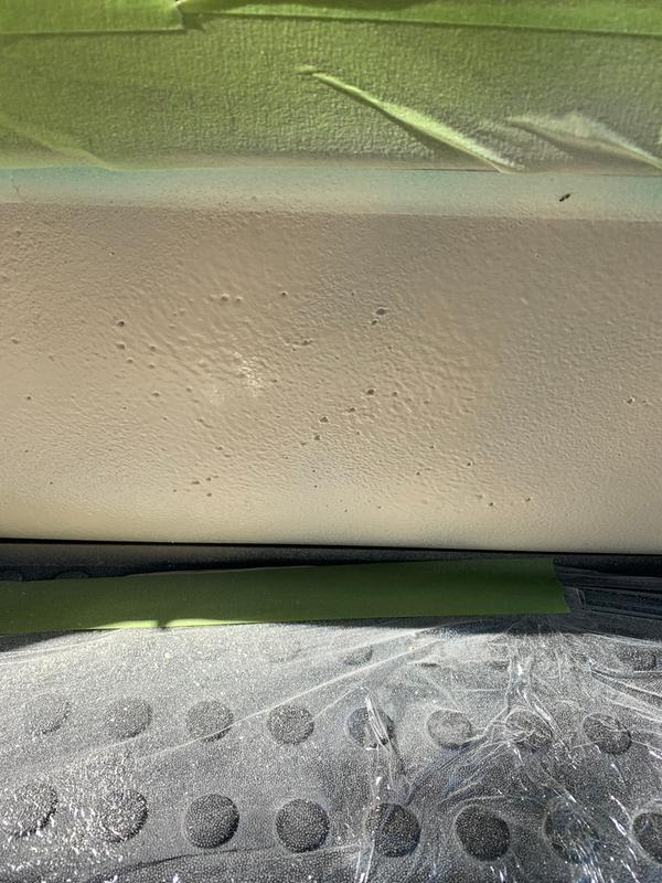 Fizzing bubbles un even coating.