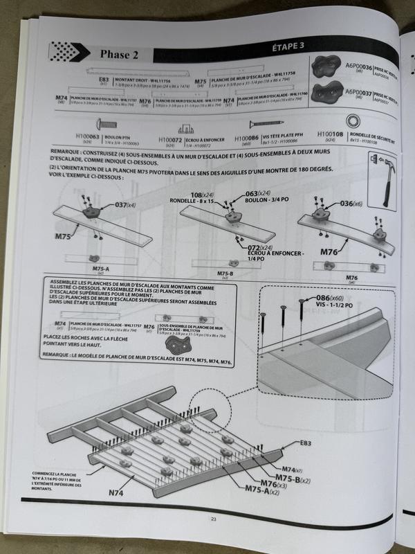 Sample page from manual (Français).