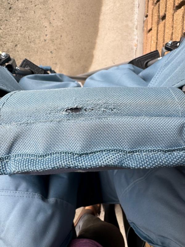 brand new supposedly... torn in a place where you cant really see it..... what a scam