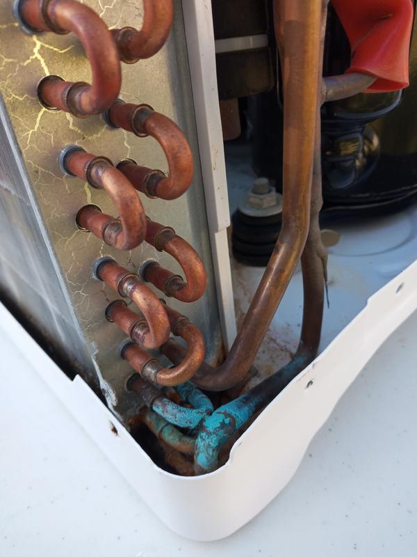 corner where water collected