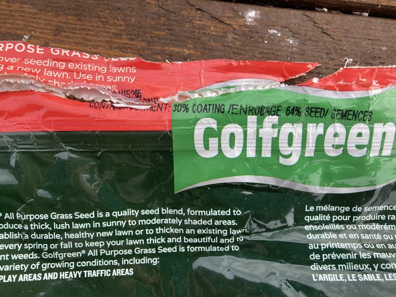 Contents fine print 64% seed 30% coating 6% unspecified