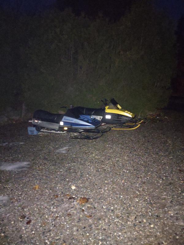 42 year old snowmobiles cranking over nicely.