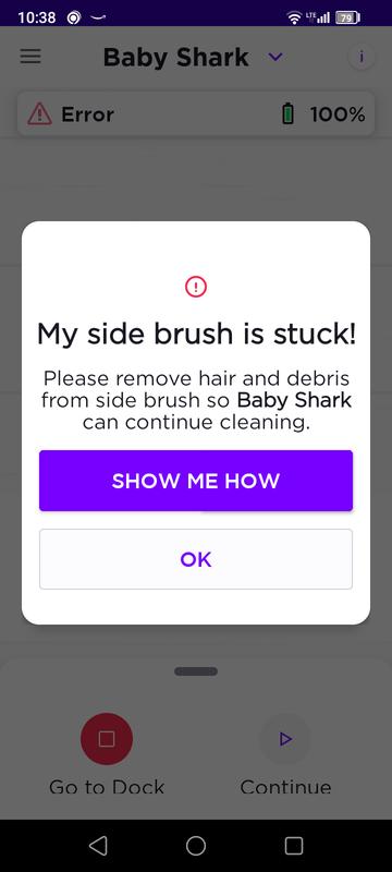 Side Brush Motor Fail