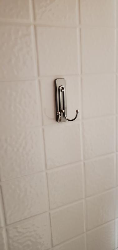 Installed shower hook