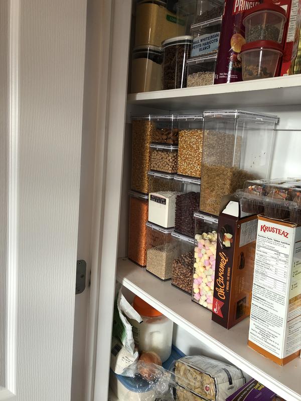 It has really made a difference in my pantry where before it was random containers and twist-tied bags.