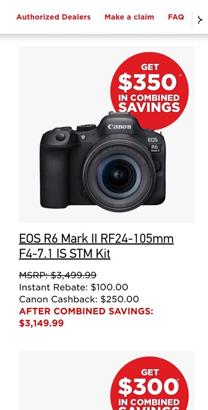 Canon EOS R6 Mark II RF24-105MM, F4-7.1 IS STM