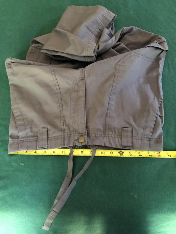 Closer to 33" waist. Small supposed to be 28-30".