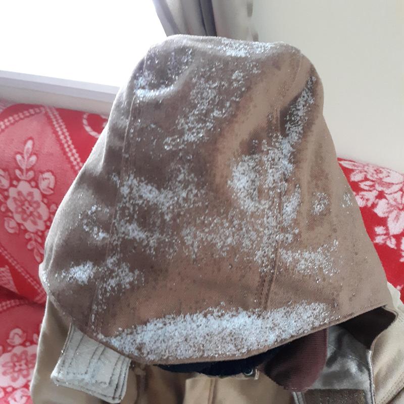 Hubby says his head is sweating in his new hood. I recommend it highly. Get the coveralls ya'll?