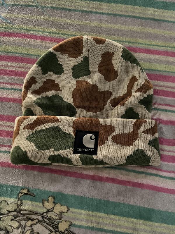 Camo store carhartt beanie