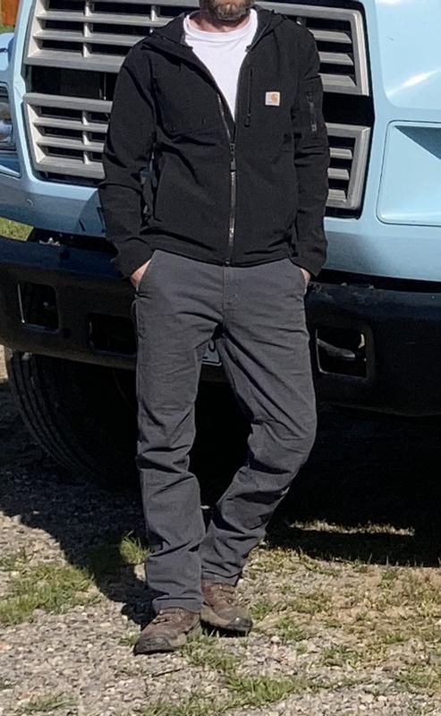 31/32 straight cut in Shadow.  Hooded Rough Cut jacket size small