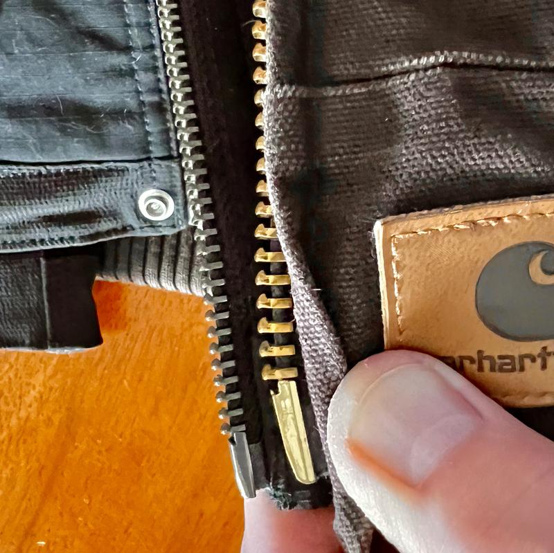 Ripstop. zipper vs. 10-year-old Carhartt Santa Fe jacket zipper