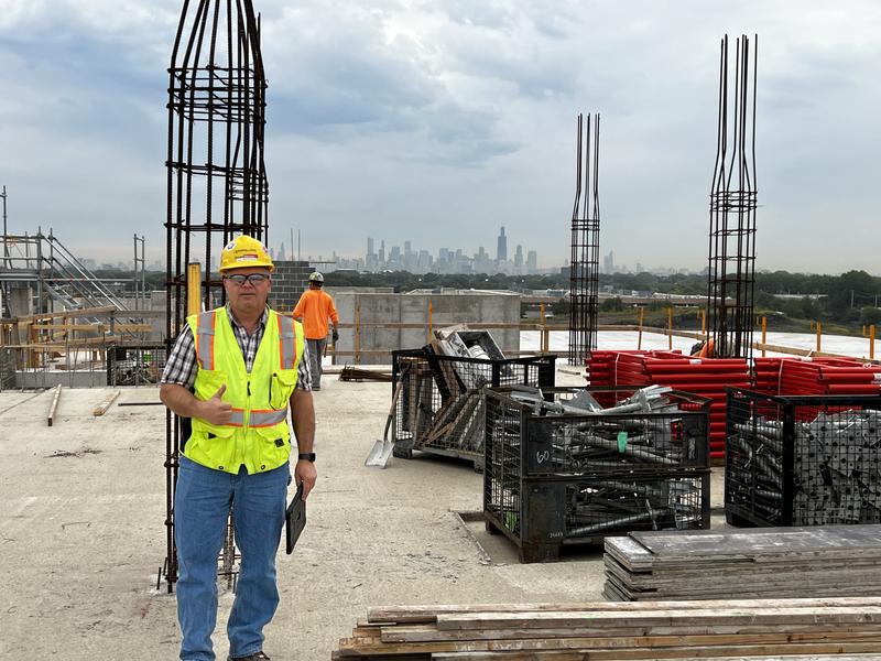 Wearing my Carhartt loose fitting utility jeans and SS shirt while walking the job site.