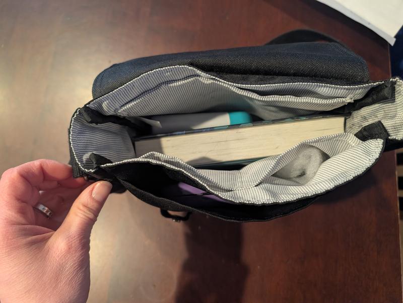 Holds everything she needs