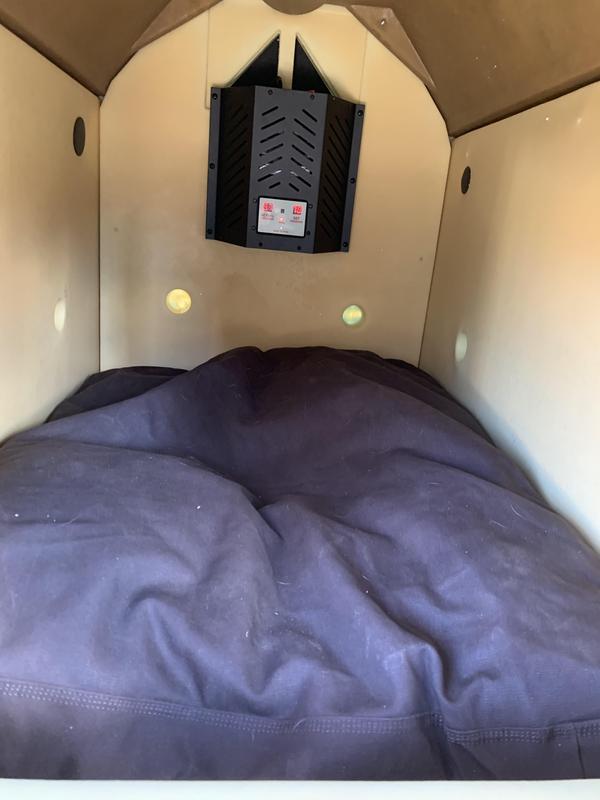 Carhartt Bed inside ASL Dog House.