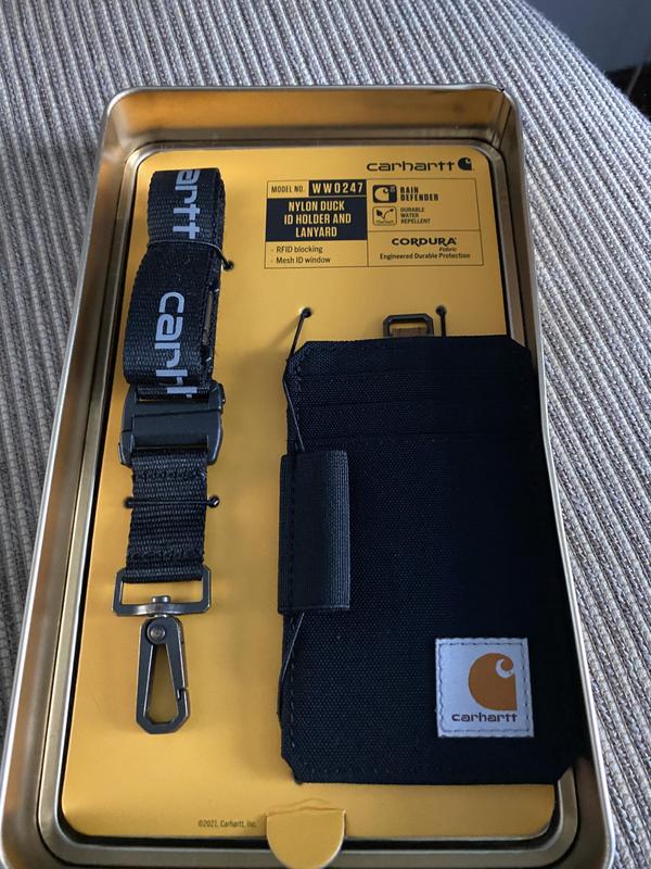 Carhartt Nylon Duck ID Holder and Lanyard - Black