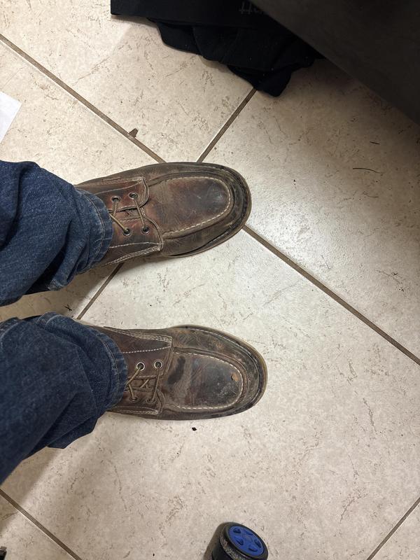 Look at the top seams. Even feels slightly different like my right boot has a little bit more room.