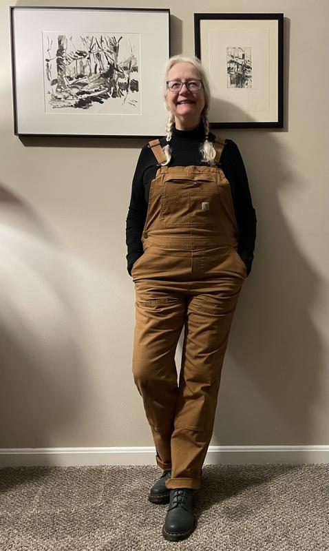 Women's Rugged Flex Loose Fit Canvas Bib Overalls