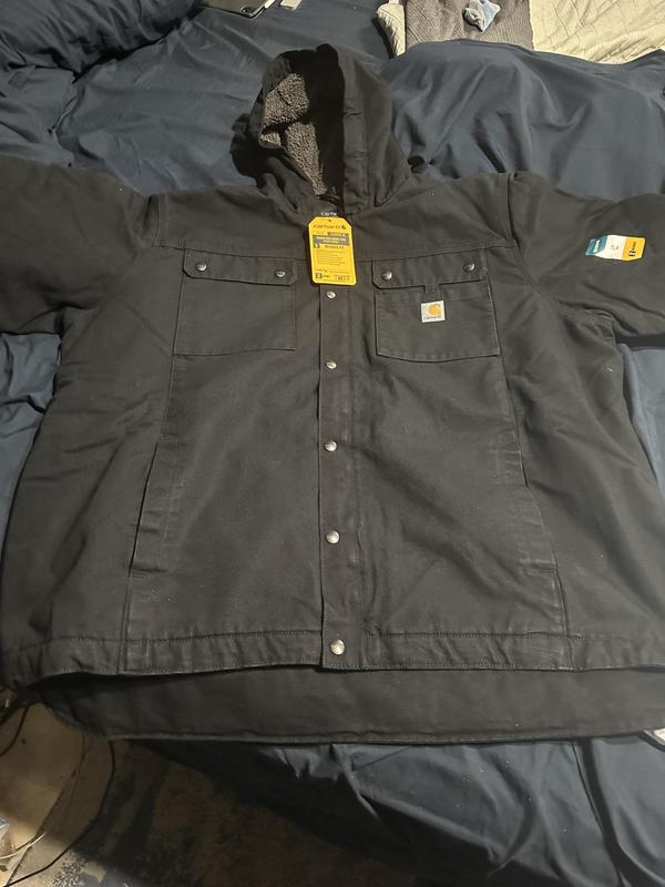 Carhartt Men's 3X-Large Black Cotton Washed Duck Bartlett Jacket 103826-BLK  - The Home Depot