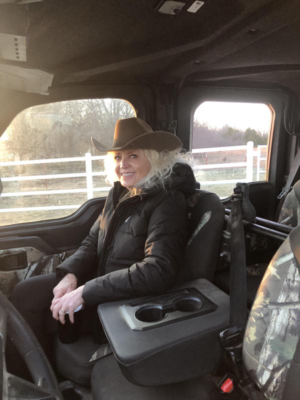 WR Jones checking cows