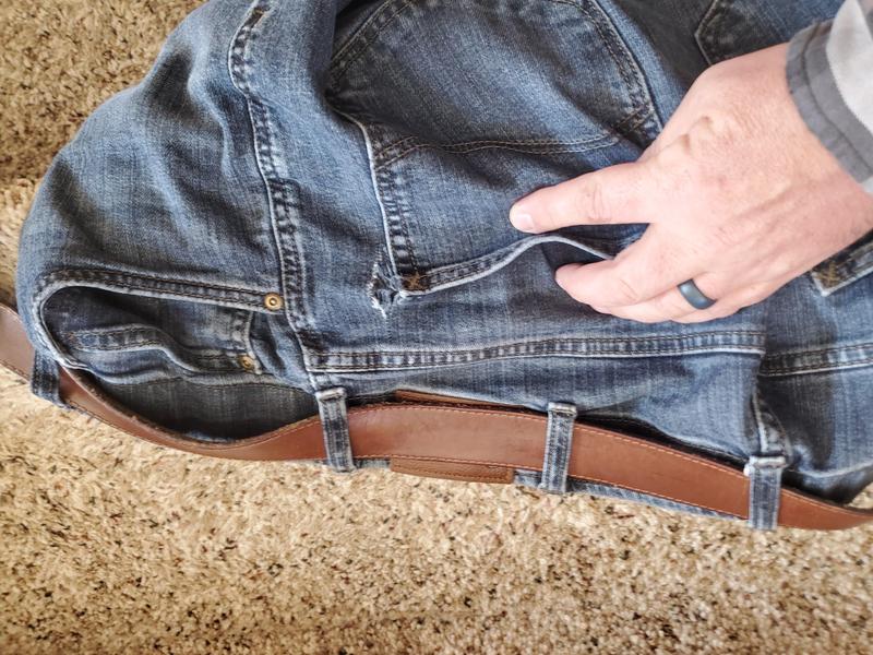 Hole near rear pocket after being worn just 3 times
