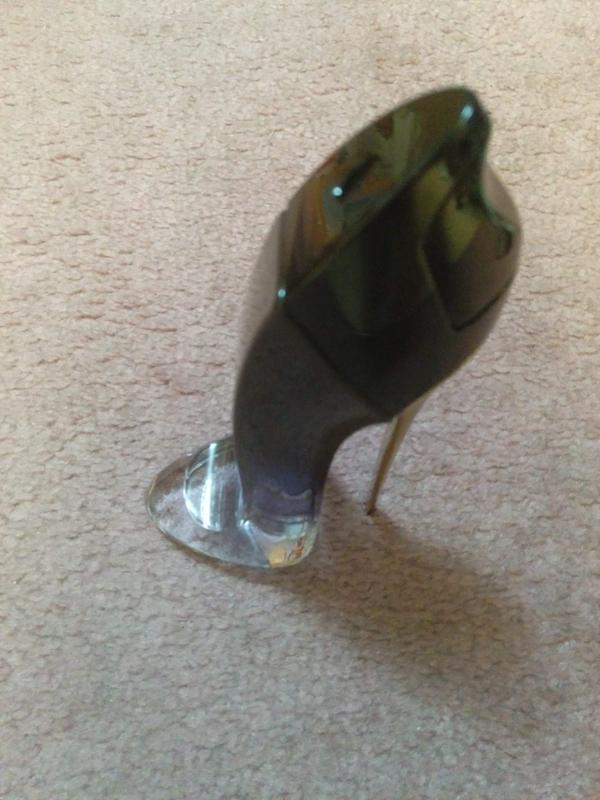 Lacquered gradient of black, blue, and clear