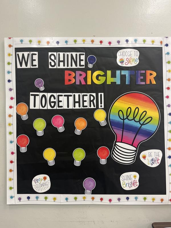 Schoolgirl Style We Shine Brighter Together Bulletin Board Set Set Of 75  Pieces - Office Depot