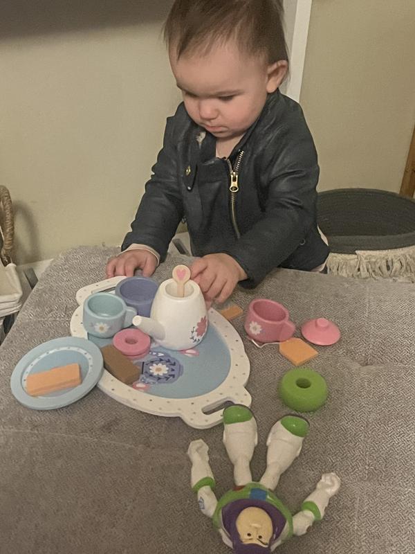 My little girl enjoying her tea set