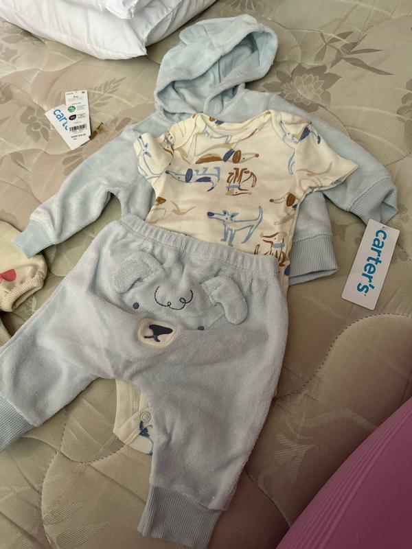 Carter's Infant Boys 3-Piece Dog Little Jacket Set