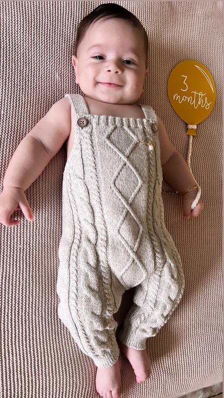Baby Organic Cotton Cable Knit Overalls - Little Planet | Carter's
