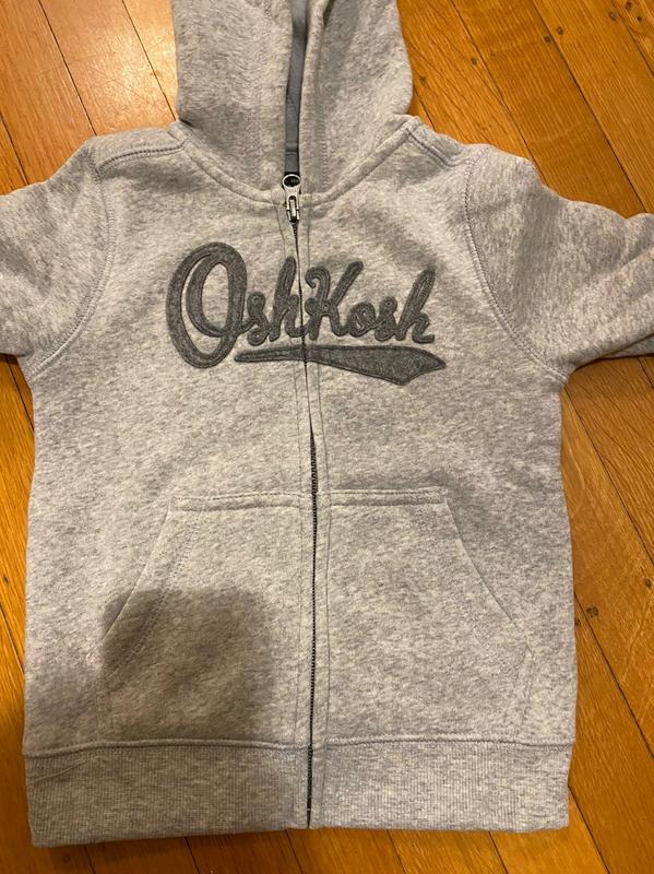 Toddler Boy OshKosh Logo Fleece Zip Jacket - Black - OshKosh