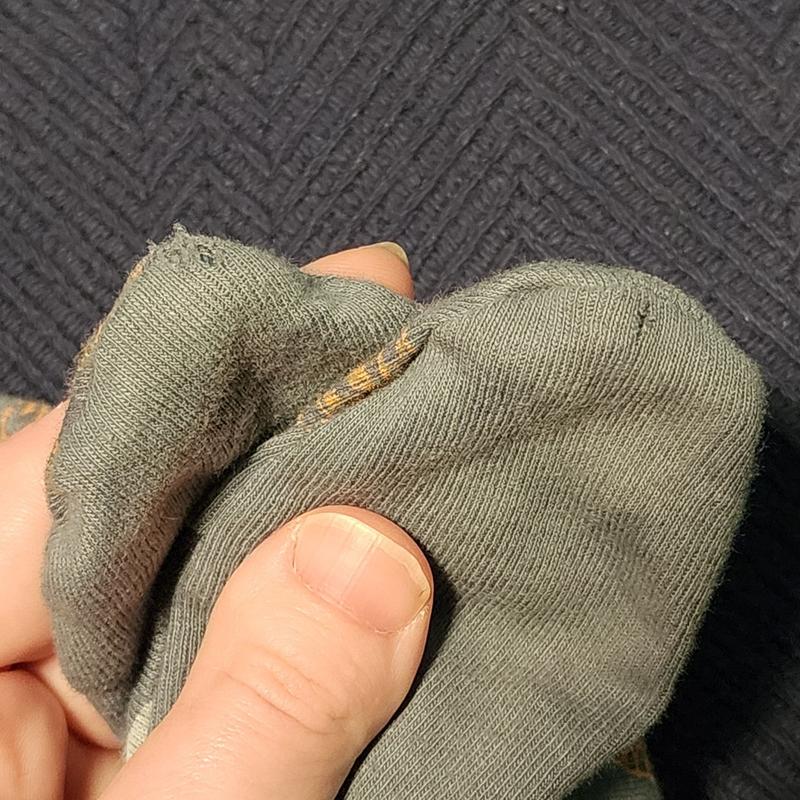 Onesie with holes in the feet.