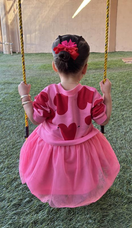 uhr Heart Mom Dress 1-2y ピンク Baby Heart Long-Sleeve Dress - Carter's | Carter's