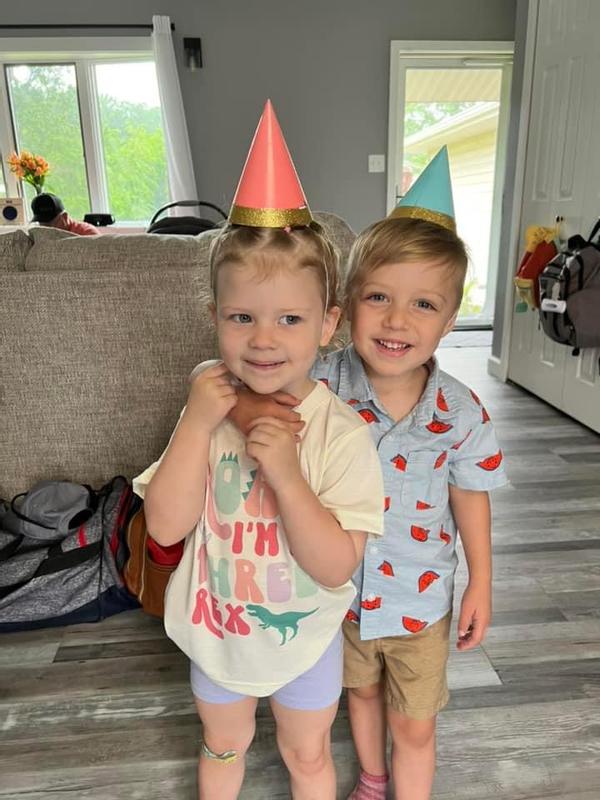 Cousins that are best of friends and they know their Mimi can’t say no to a Carter’s clearence