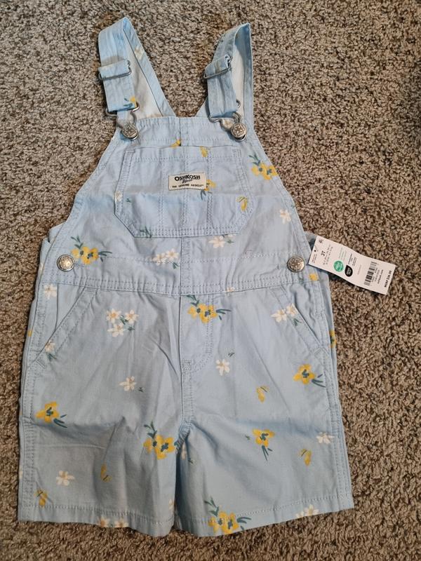 Toddler Girl Floral Shortalls - Blue - OshKosh B'gosh | Carter's