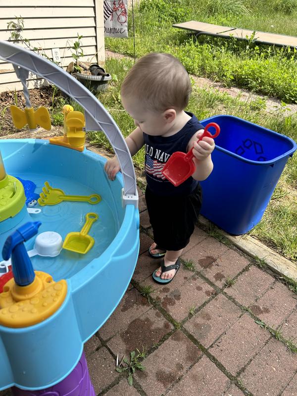 He even left them on as he played outside!
