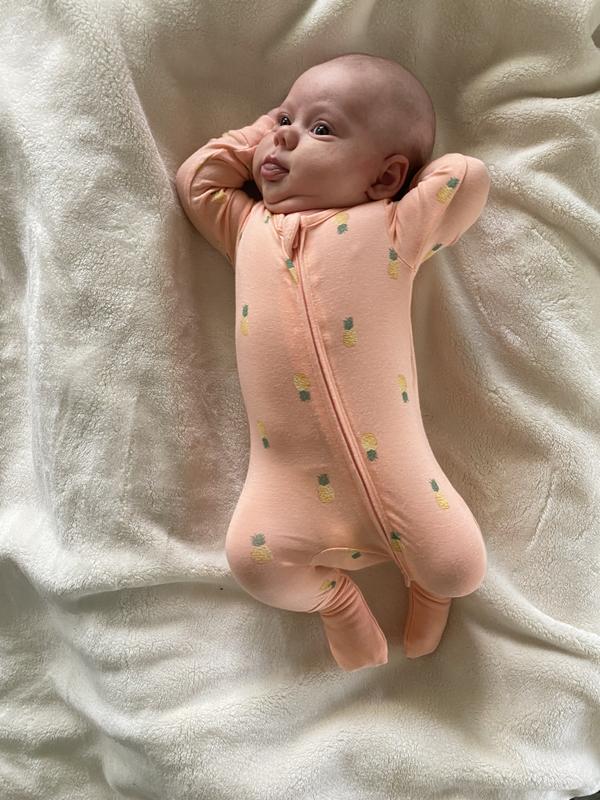 Baby Pineapple Print 2-Way Zip PurelySoft Convertible Foot