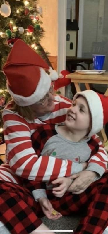 Me and my great nephew Brody in Christmas 2020