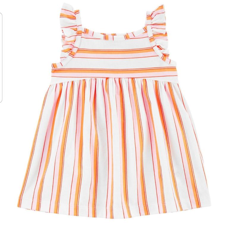 Hermoso vestido con rayas