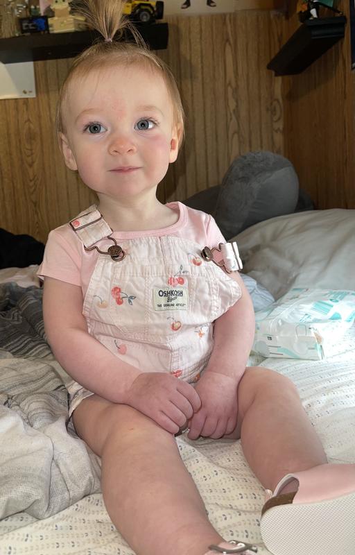 Baby Peach Print Canvas Shortall - OshKosh | Carter's