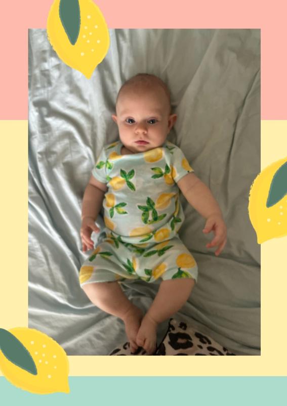 Emily Rose looks so squeezable in her Lemony pjs.