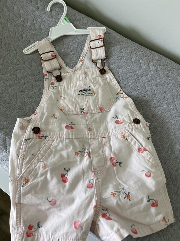 Baby Peach Print Canvas Shortall - OshKosh | Carter's