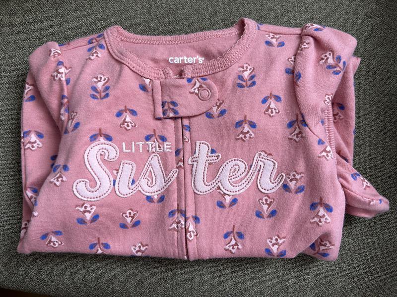Carter's Baby Boy Little Brother 2-Way Zip-Up Footie Coverall Sleepwear main image 0
