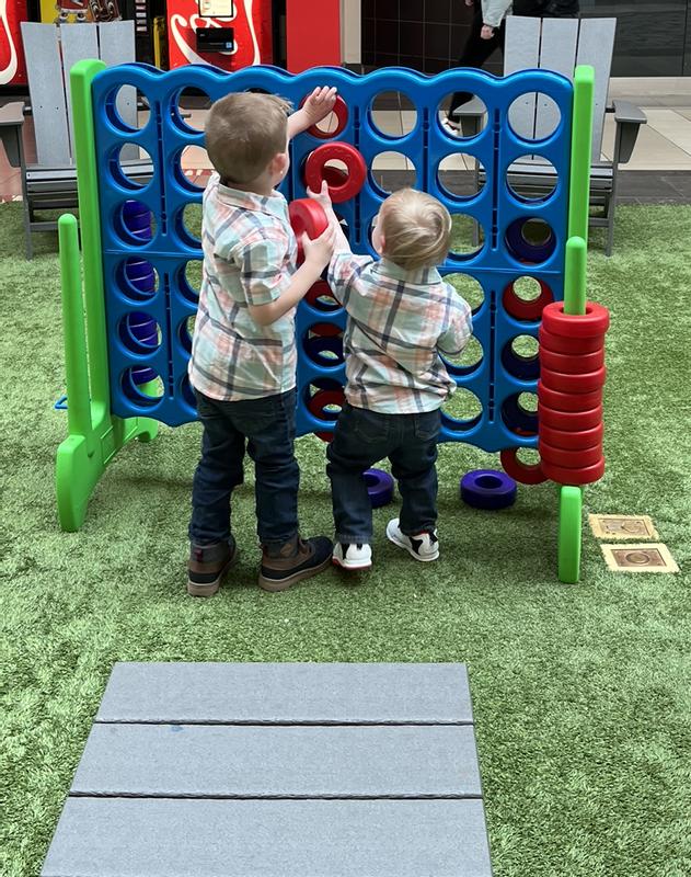Having fun in there new shirts!