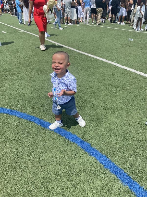 My son is 1yr and 9 months old and 12 months fit him really good