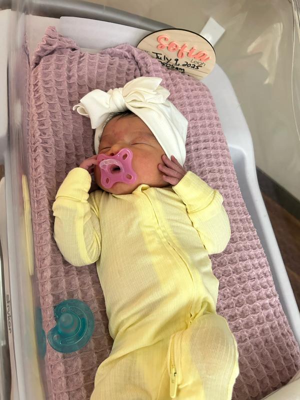 Baby Girl Art Print PurelySoft Sleep & Play Pajamas - White