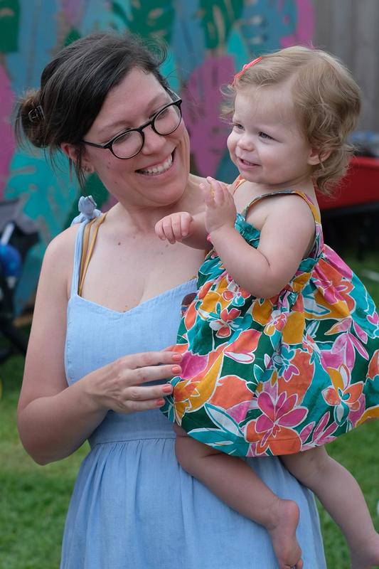 Winnie in her first birthday dress!
