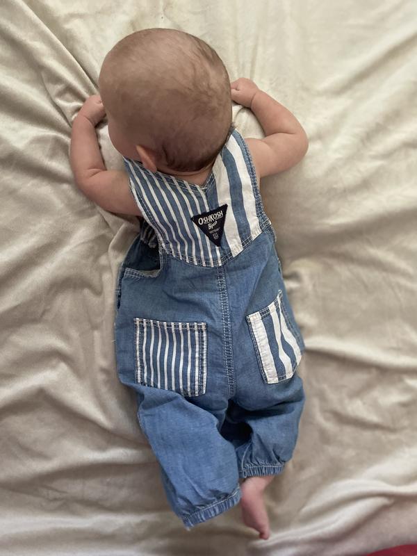 Baby Vintage Inspired Chambray V-Neck Overalls - Nostalgia