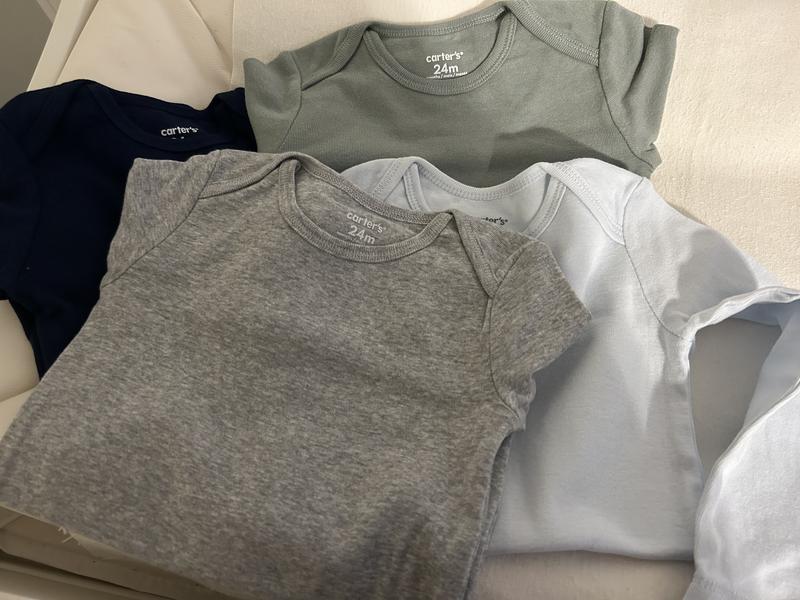 BABY Lグッズ Baby Boy 4-Pack Sheep Print Long-Sleeve Multipack Bodysuits