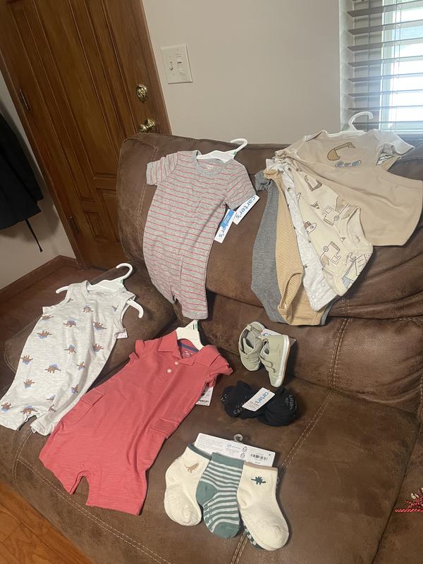 This is my recent haul from Carters.  I love shopping for my active grandson.